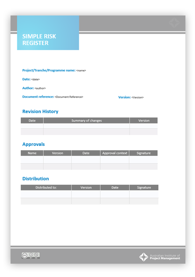 Risk Management Plan Templates